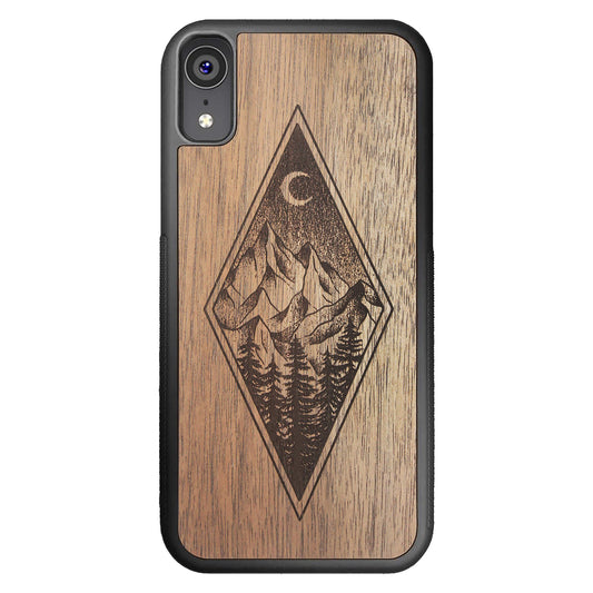 Wooden Case for iPhone XR Mountain Night