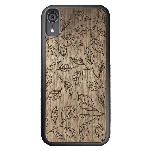 Wooden Case for iPhone XR Botanical Leaves