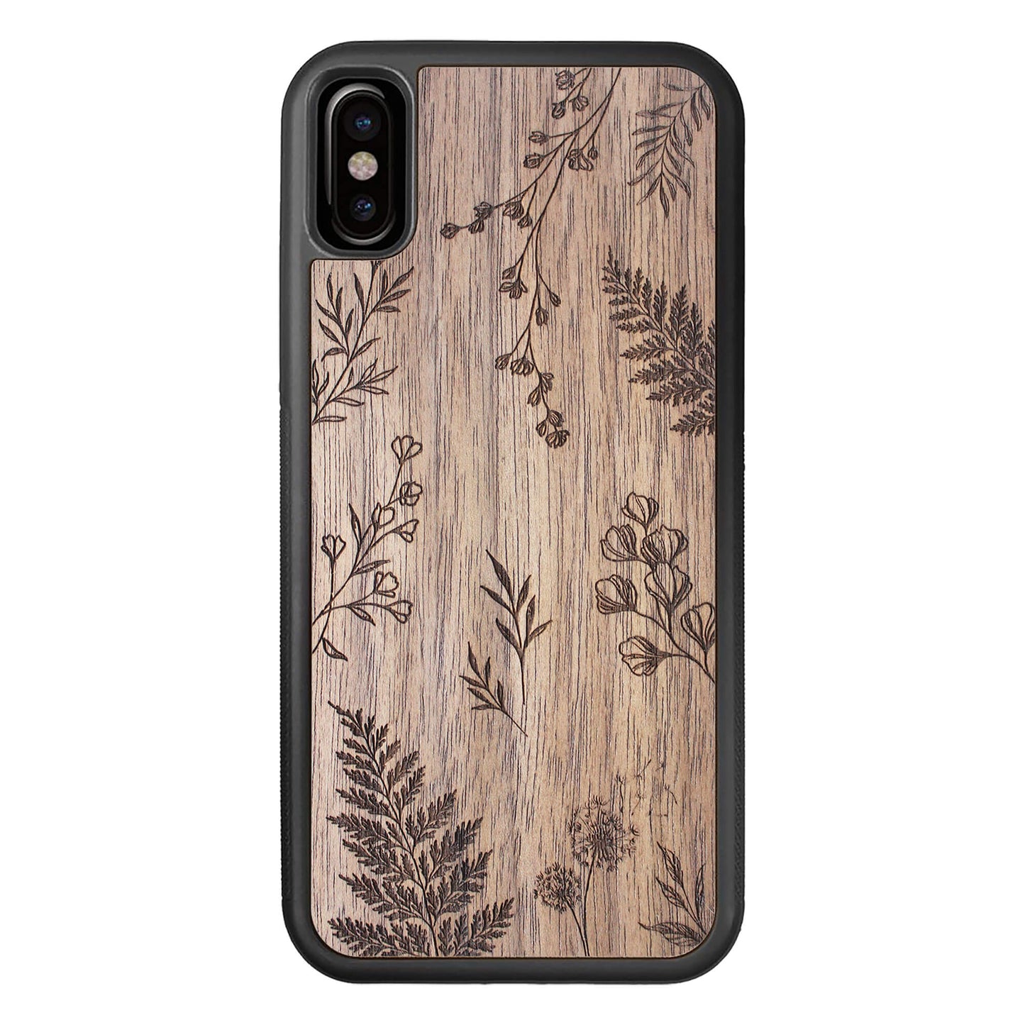 Wooden Case for iPhone XS/X Botanical