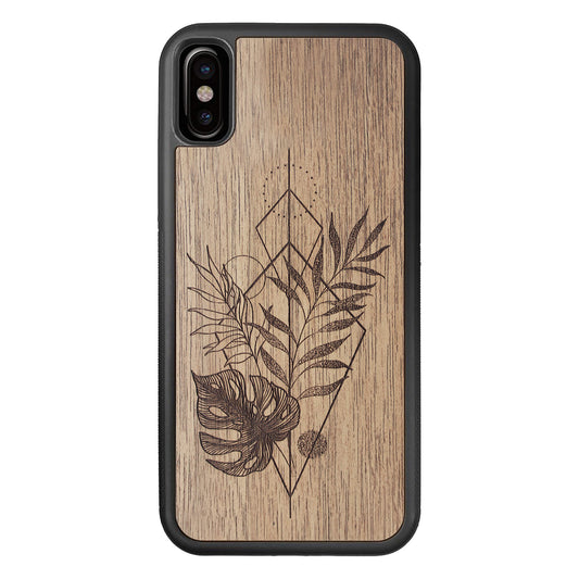 Wooden Case for iPhone XS/X Monstera