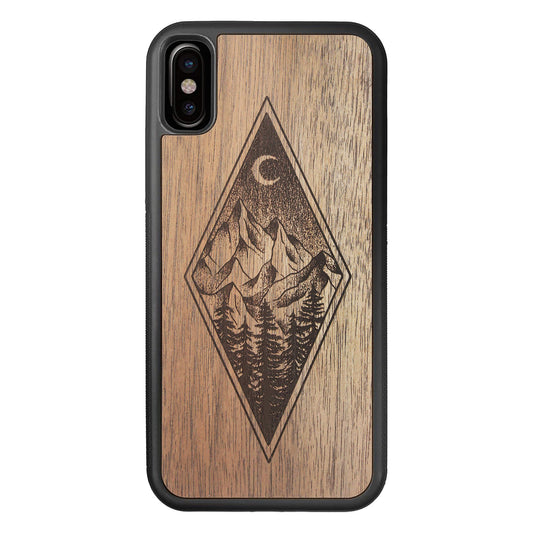 Wooden Case for iPhone XS/X Mountain Night