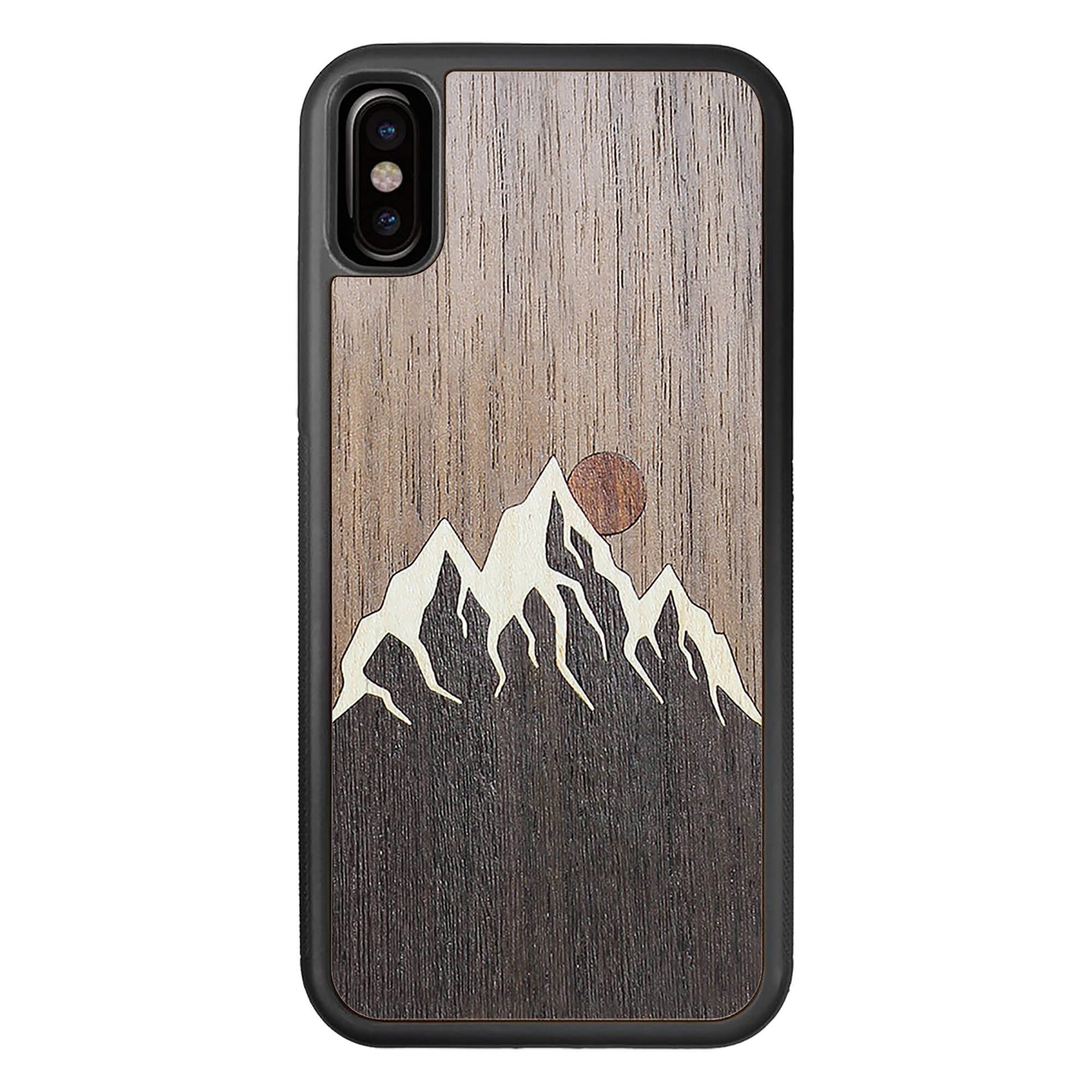 Wooden Case for iPhone XS/X Mountain