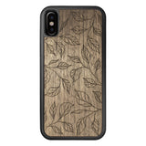 Wooden Case for iPhone XS/X Botanical Leaves