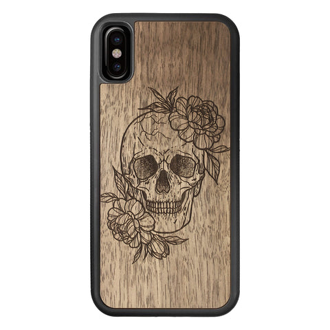 Wooden Case for iPhone XS/X Skull