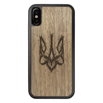 Wooden Case for iPhone XS/X Ukrainian Trident Trizub