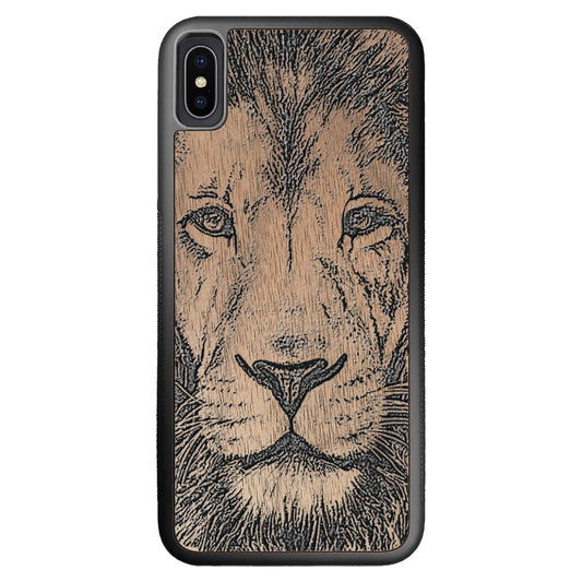 Wooden Case for iPhone XS Max Lion face