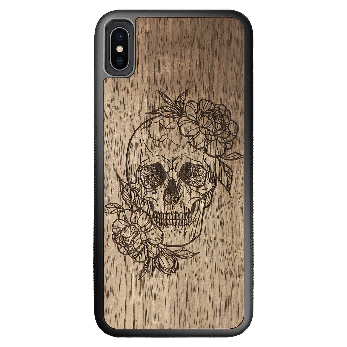 Wooden Case for iPhone XS Max Skull