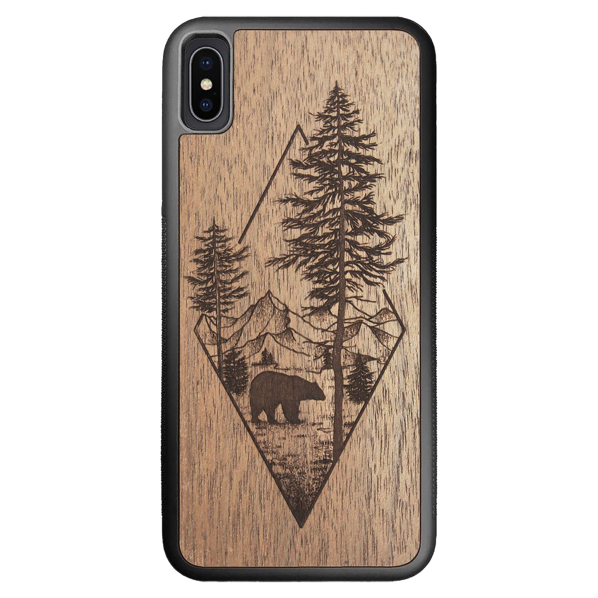Wooden Case for iPhone XS Max Woodland Bear