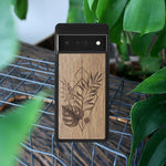 Wood Google Pixel 6 Case Monstera