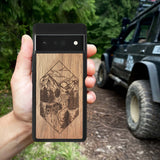 Wood Google Pixel 3A XL Case Mountain Road