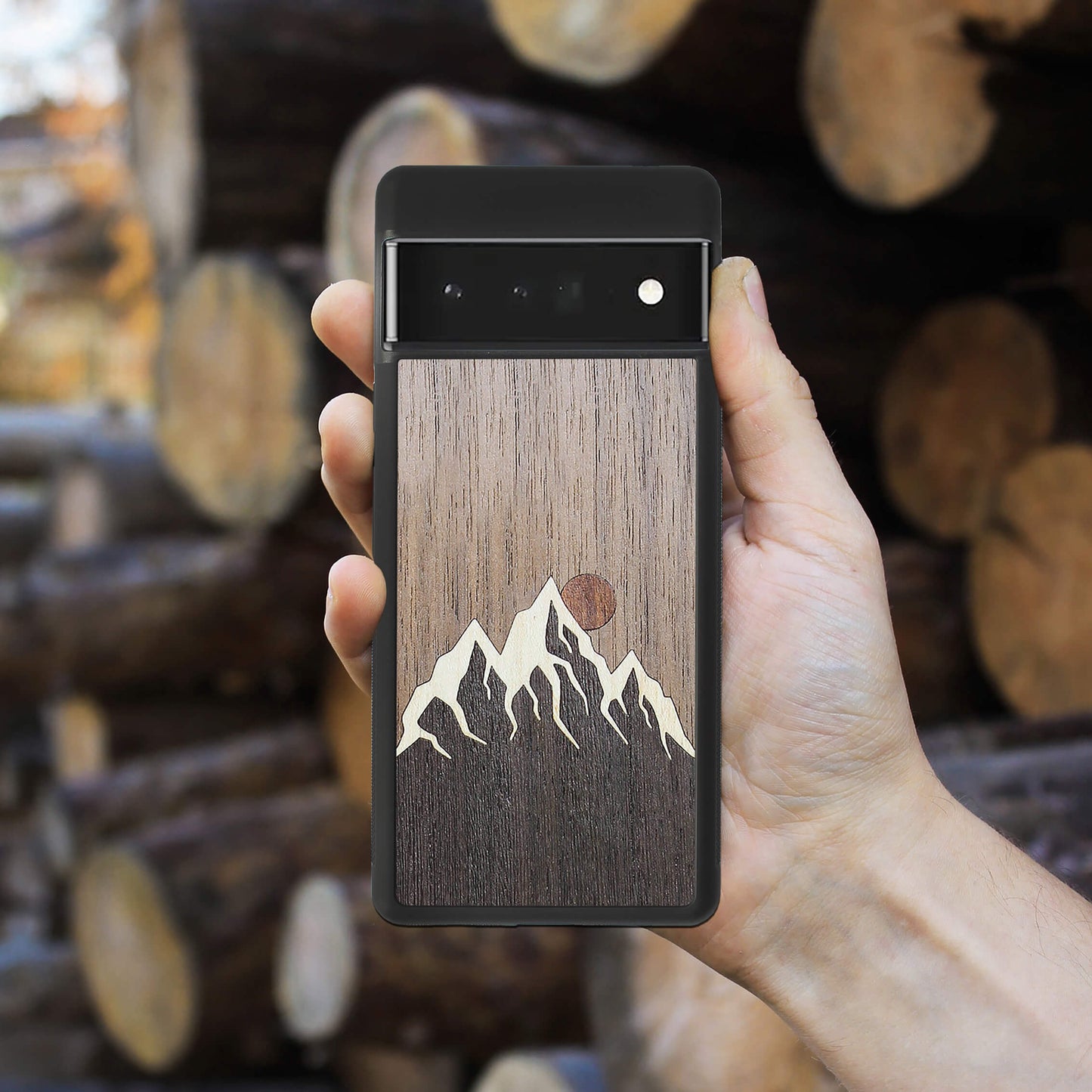 Wood Google Pixel 6 Pro Case Mountain
