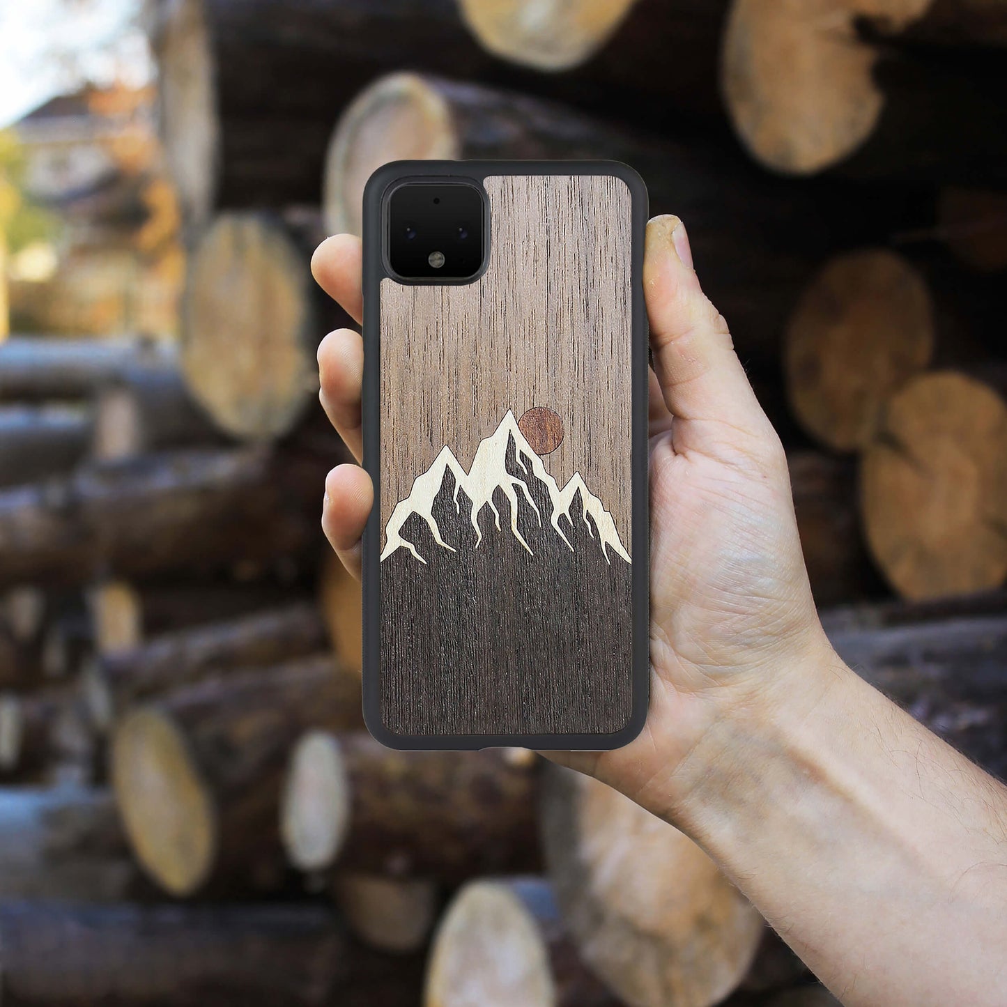 Wooden Pixel 4 XL Case Mountain