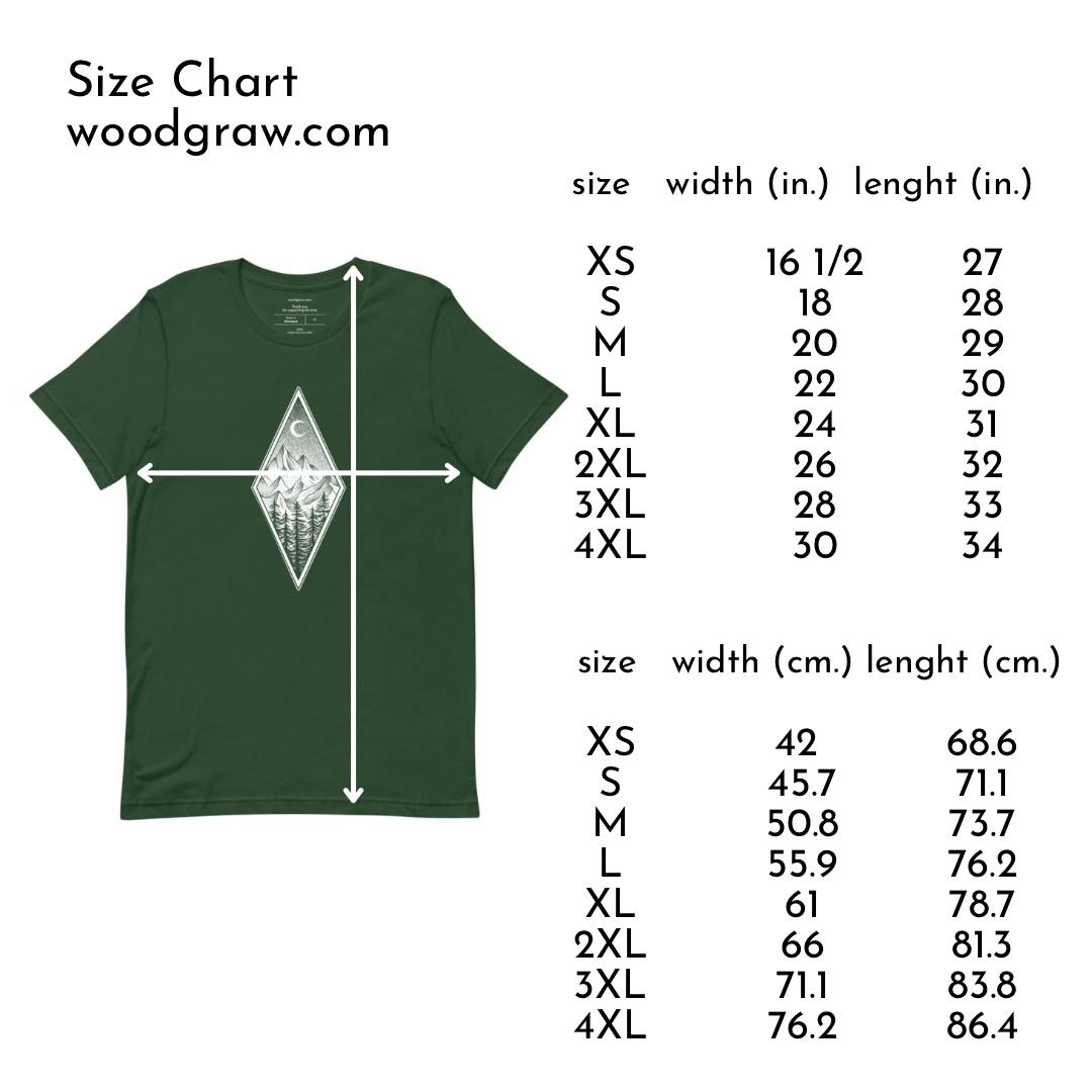 Mountain - Cotton Graphic Tees, Shirts for Men, Tee Shirts for Women