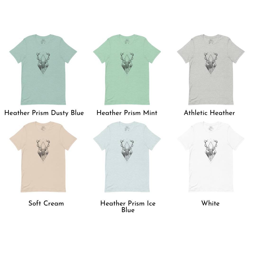 Deer Forest - Unisex Tees, Graphic T Shirts for Women, Mens Shirts, Cotton Graphic Shirt