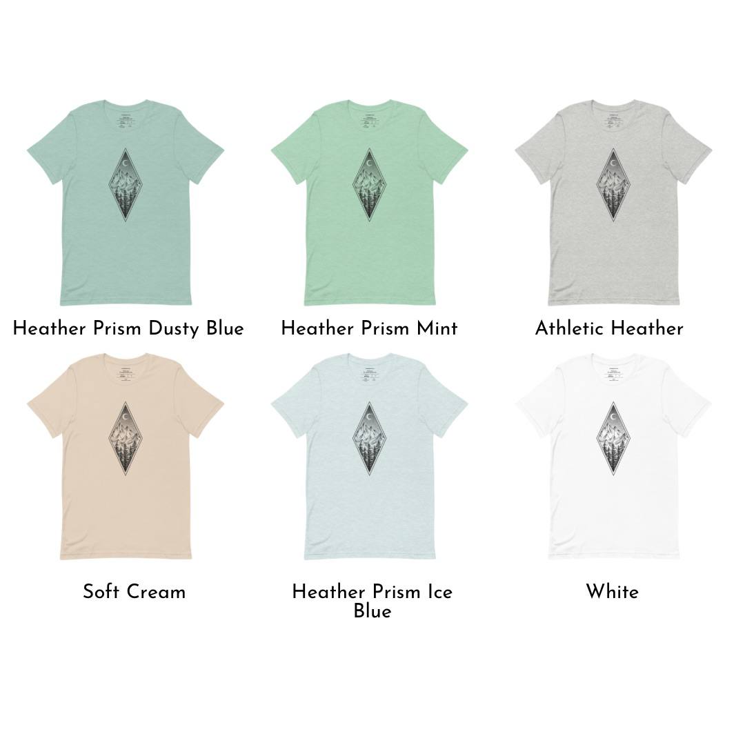 Mountain - Cotton Graphic Tees, Shirts for Men, Tee Shirts for Women