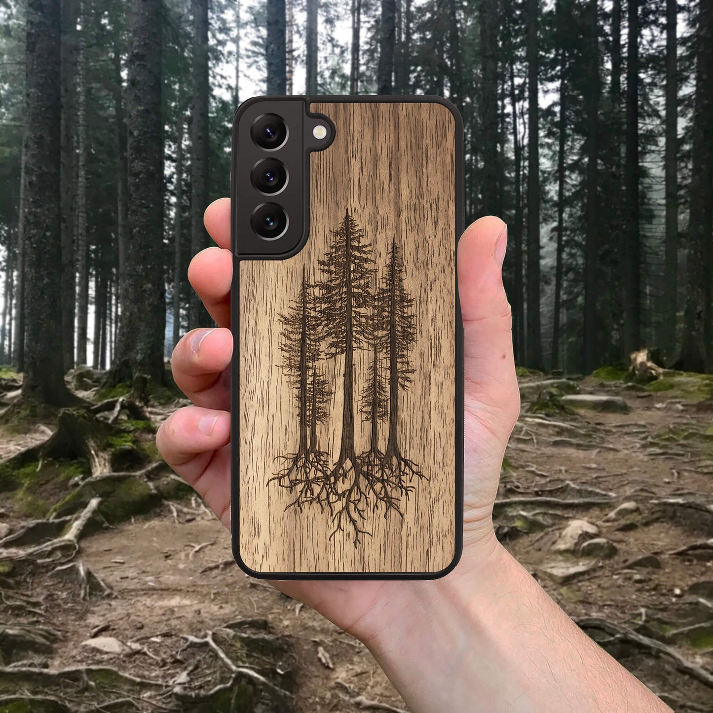 Wood Galaxy S22 Case Pines