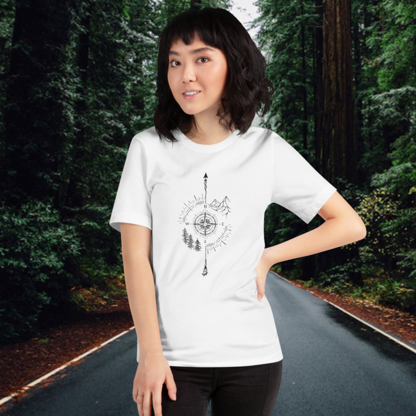 Just Go Mountain - Unisex Tees, Graphic T Shirts for Women, Mens Shirts, Cotton Graphic Shirt