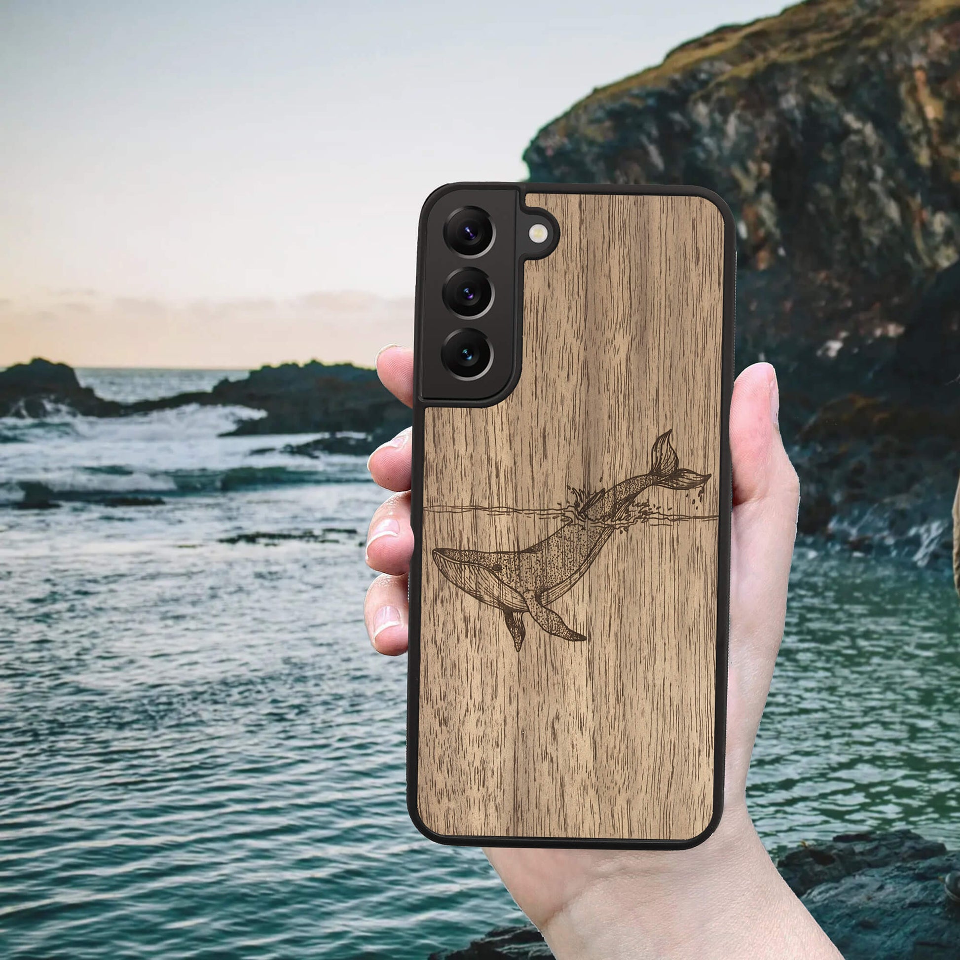 Wood Galaxy S9 Plus Case Whale