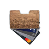 Geometry - Wooden Credit Card Holder with Money Clip Wallet