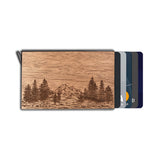 Nature - Metal Credit Card Holder with Wooden front
