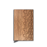 Geometry - Wood & Metal Credit Card Holder with Pop Up