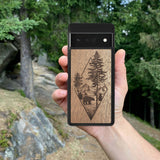 Wood Google Pixel 6 Pro Case Woodland Bear
