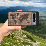 Wood Pixel 7 Pro Case World Map