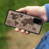 Wooden Galaxy Note 8 Case World Map
